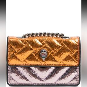 NWOT KURT GEIGER METALLIC KENSINGTON MICRO CROSSBODY